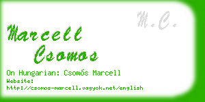 marcell csomos business card