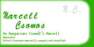 marcell csomos business card